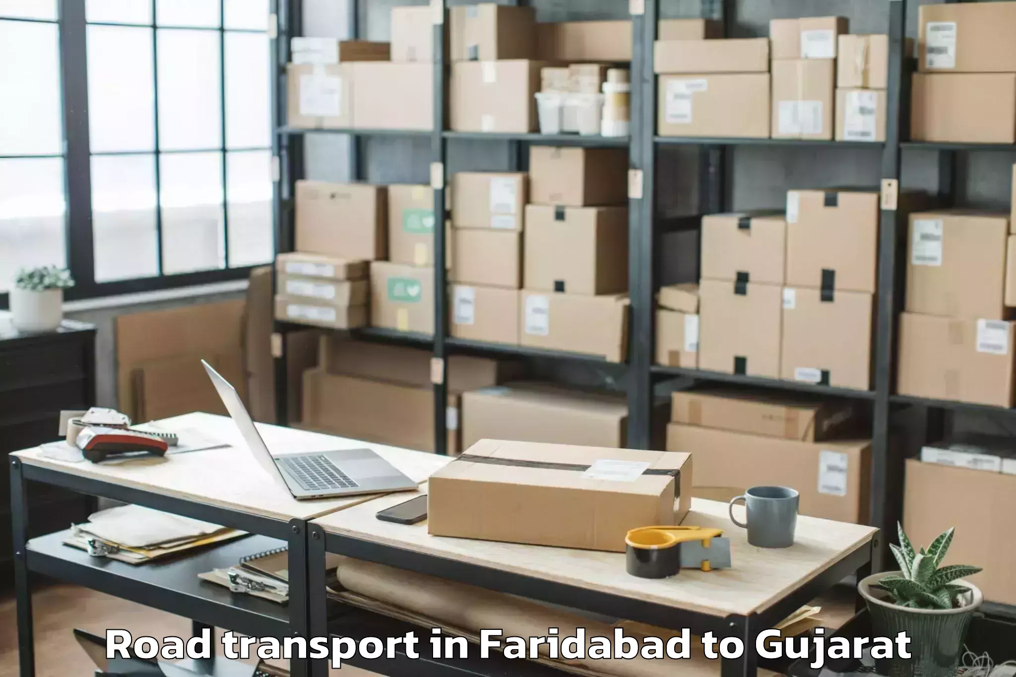 Reliable Faridabad to Vr Mall Surat Road Transport